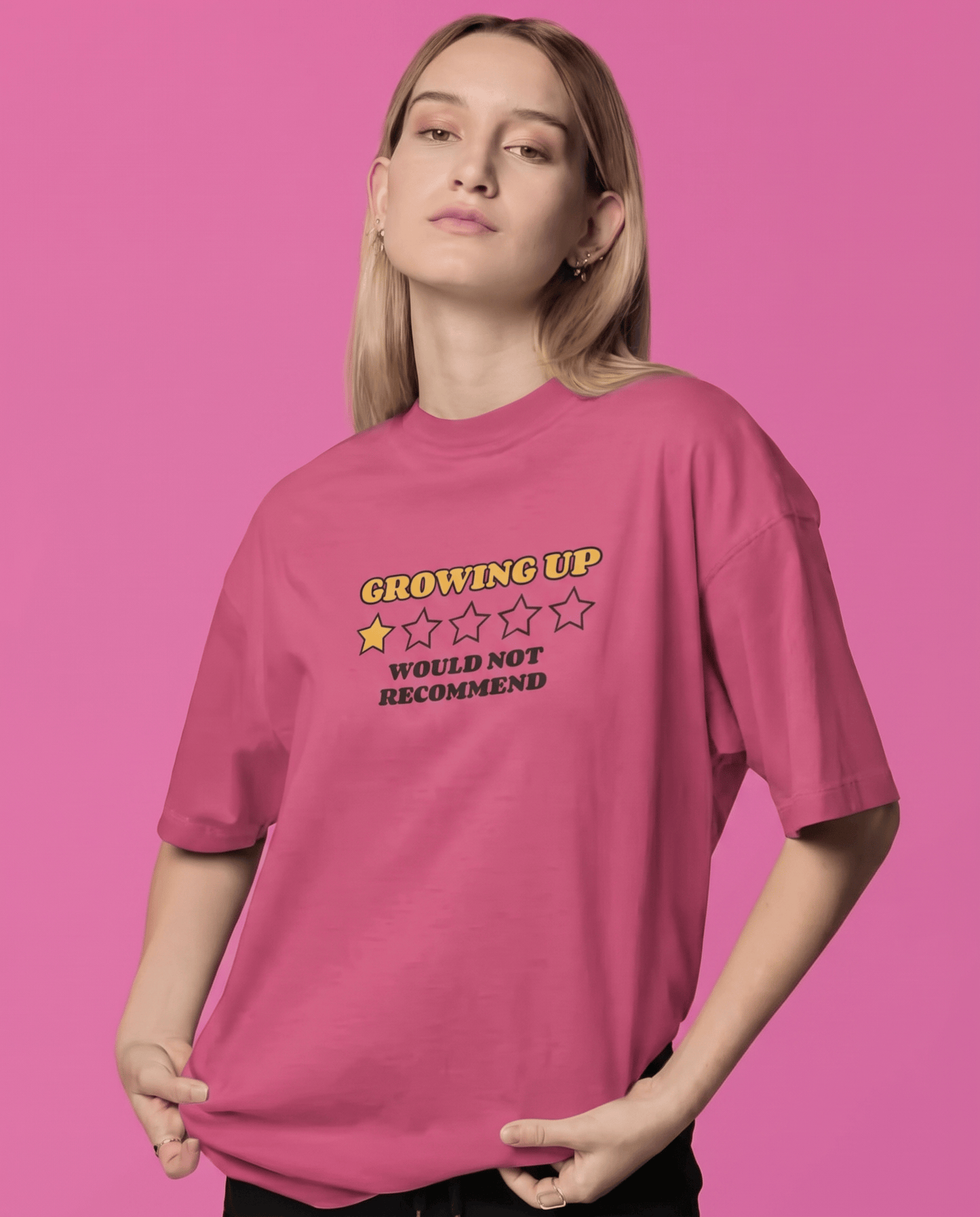 Mad Koffee T-Shirts Rose / 2XL Growing Up – Oversized Drop Shoulder T-Shirt