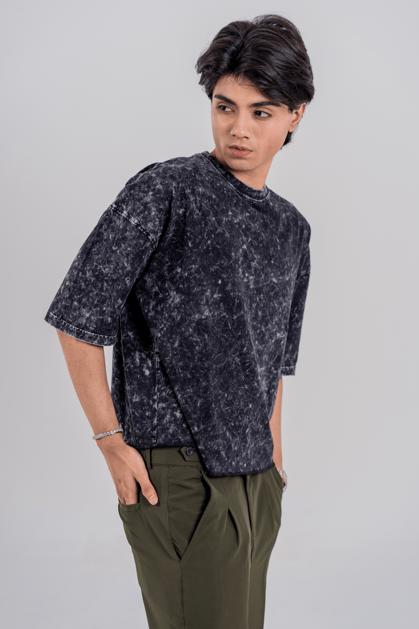 Mad Koffee T-shirts Men’s Full Pour Acid Wash Tee – Washed Black