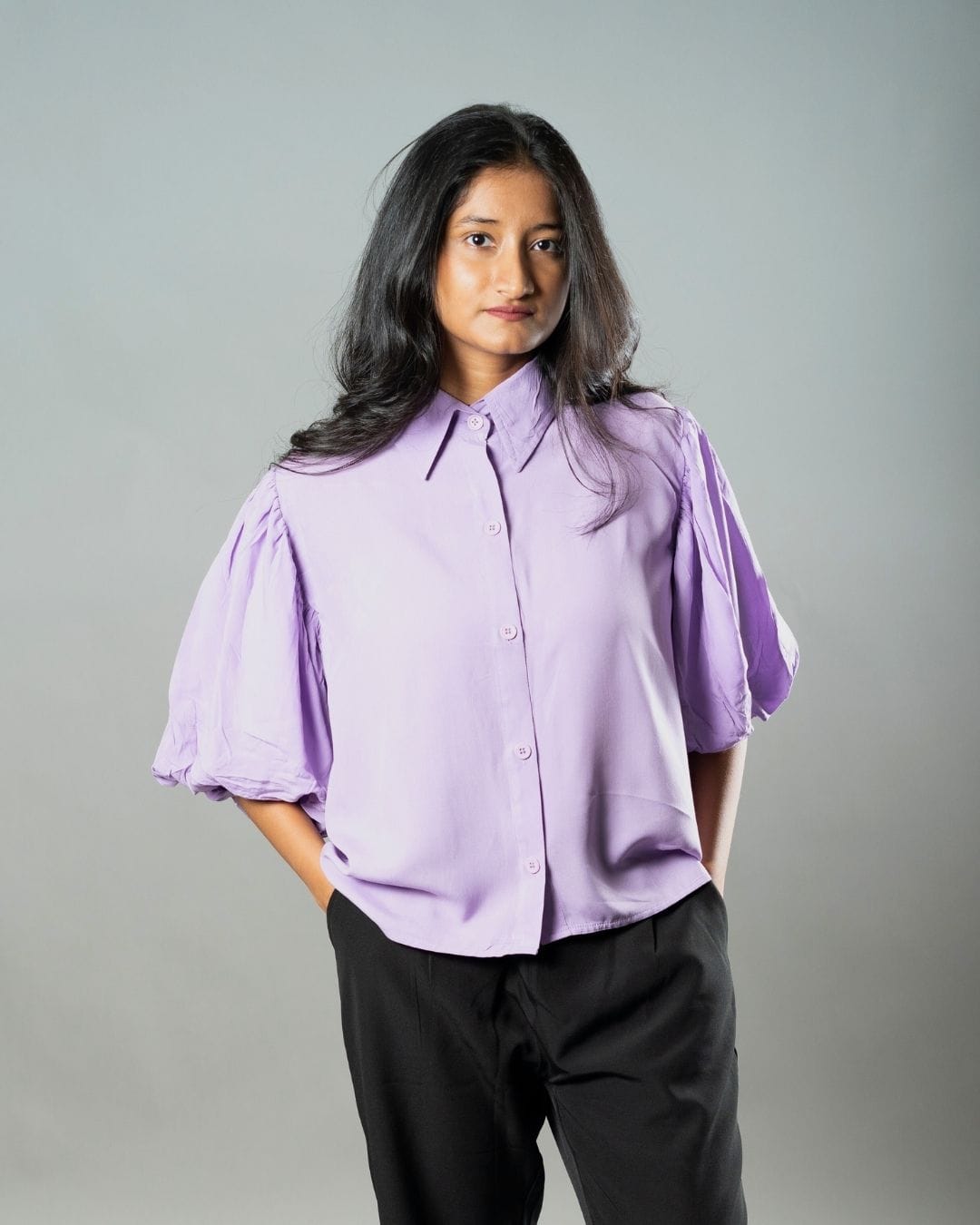 Mad Koffee Tops Airy Drapes Shirt Top for Women – Bloom