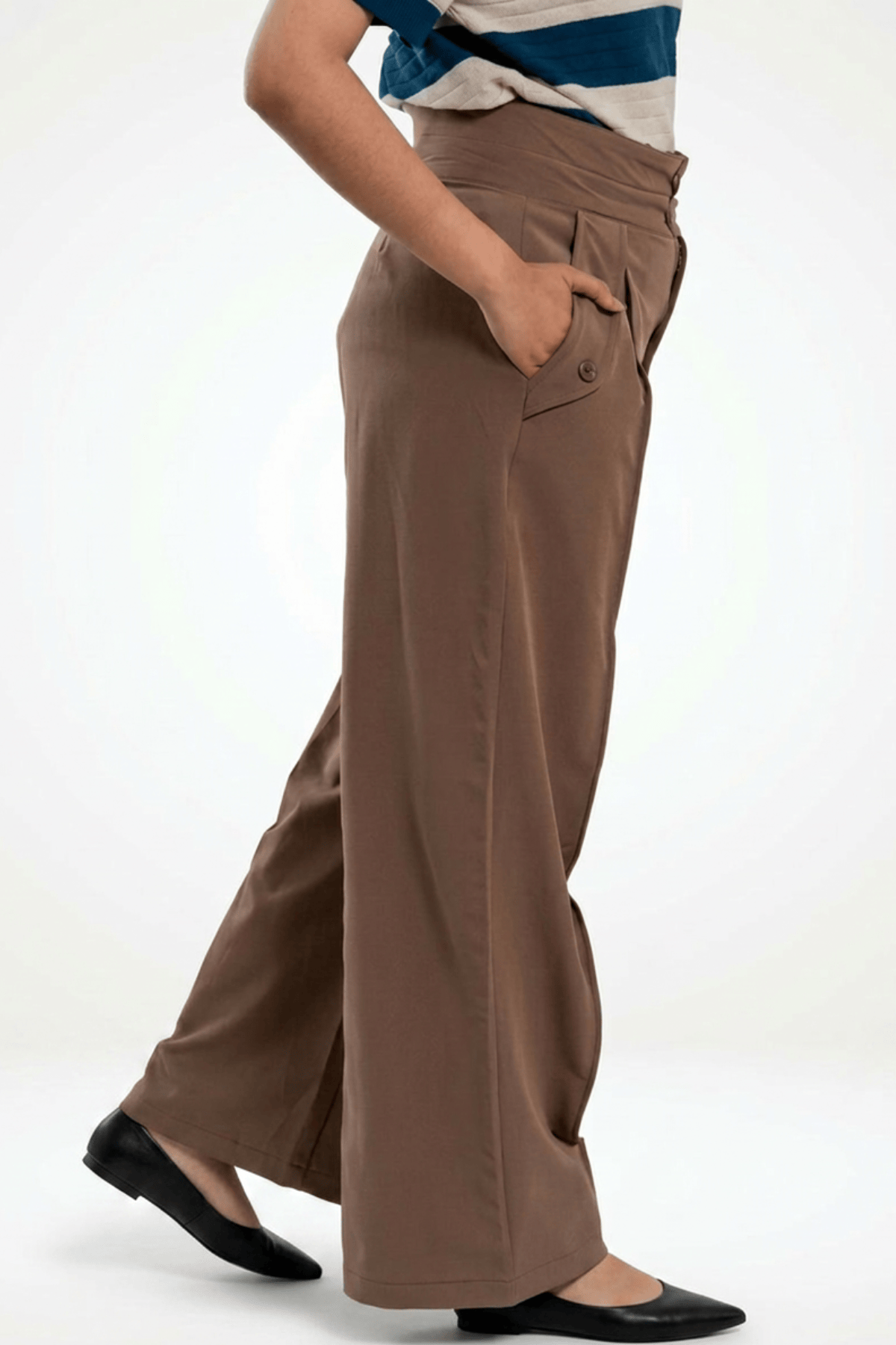 Mad Koffee Women's Flared Pants - Earthy Mocha