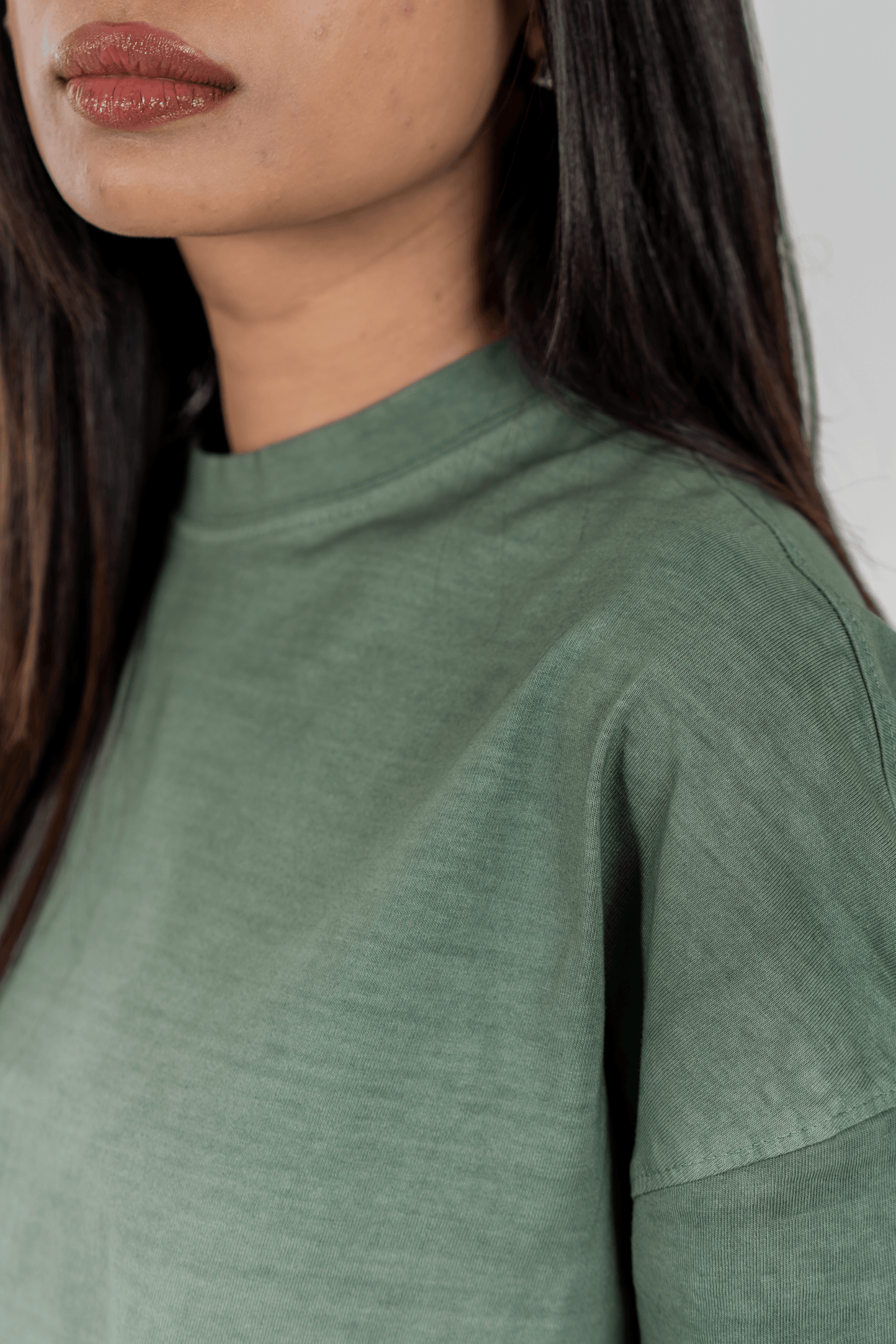 Mad Koffee Women’s Short Pour Acid Wash Tee – Matcha Gradient