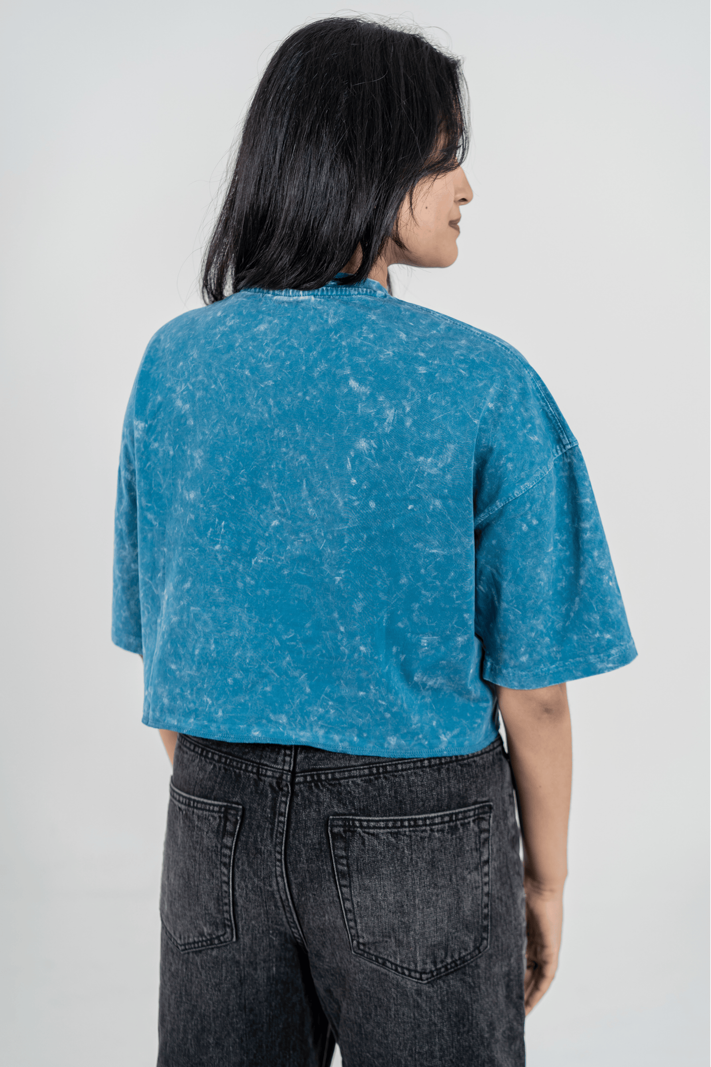 Mad Koffee Women’s Short Pour Acid Wash Tee – Ocean Mineral
