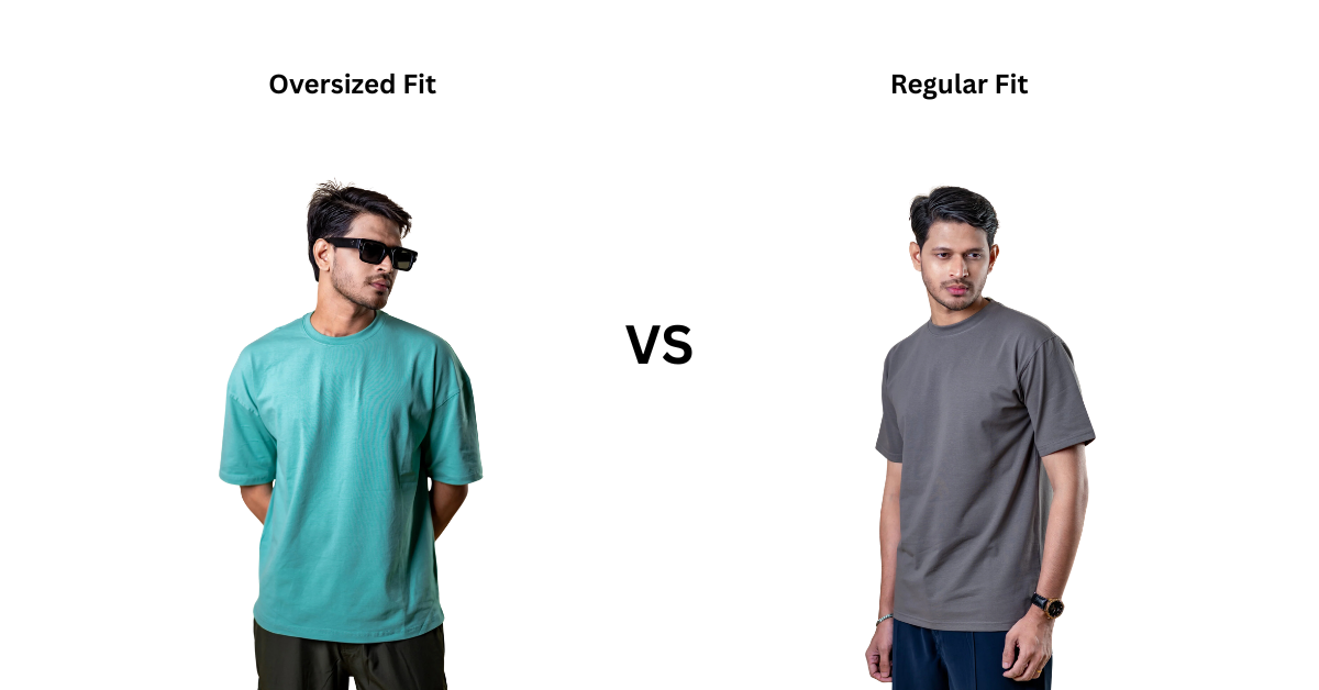 Oversized versus regular fit T-shirts styling guide by Mad Koffee