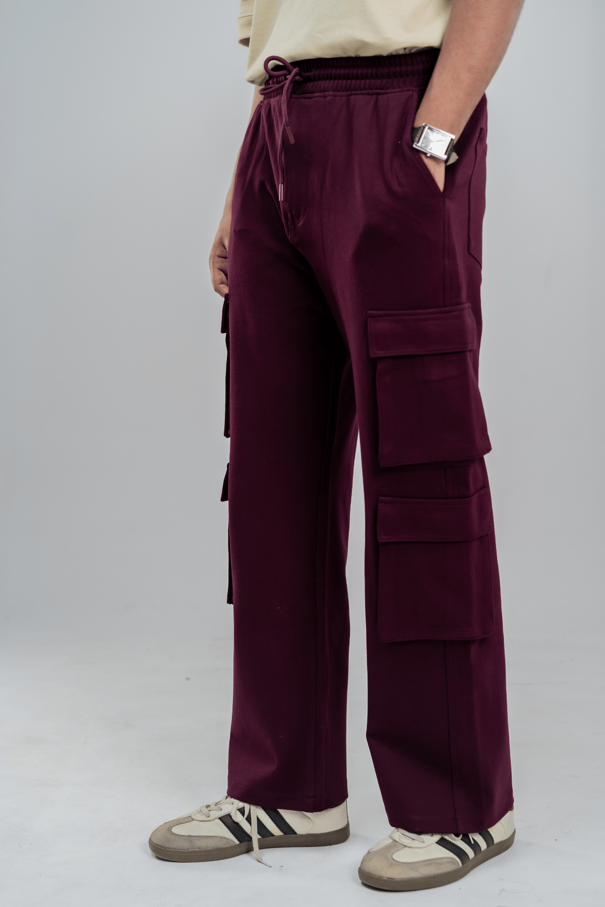 Mad Koffee 4 Way Stretch 8 Pocket Baggies - Deep Maroon