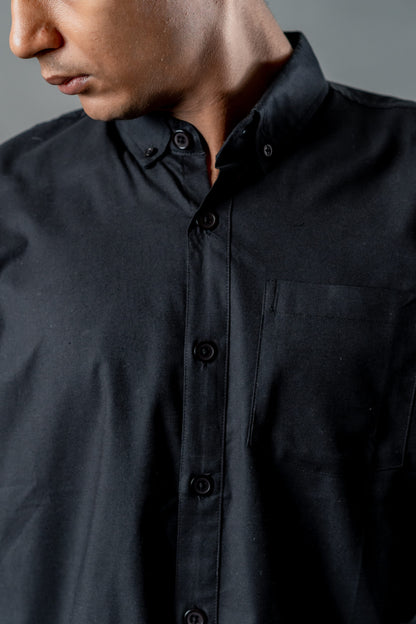 Button-Down Oxford Shirt – Carbon Black