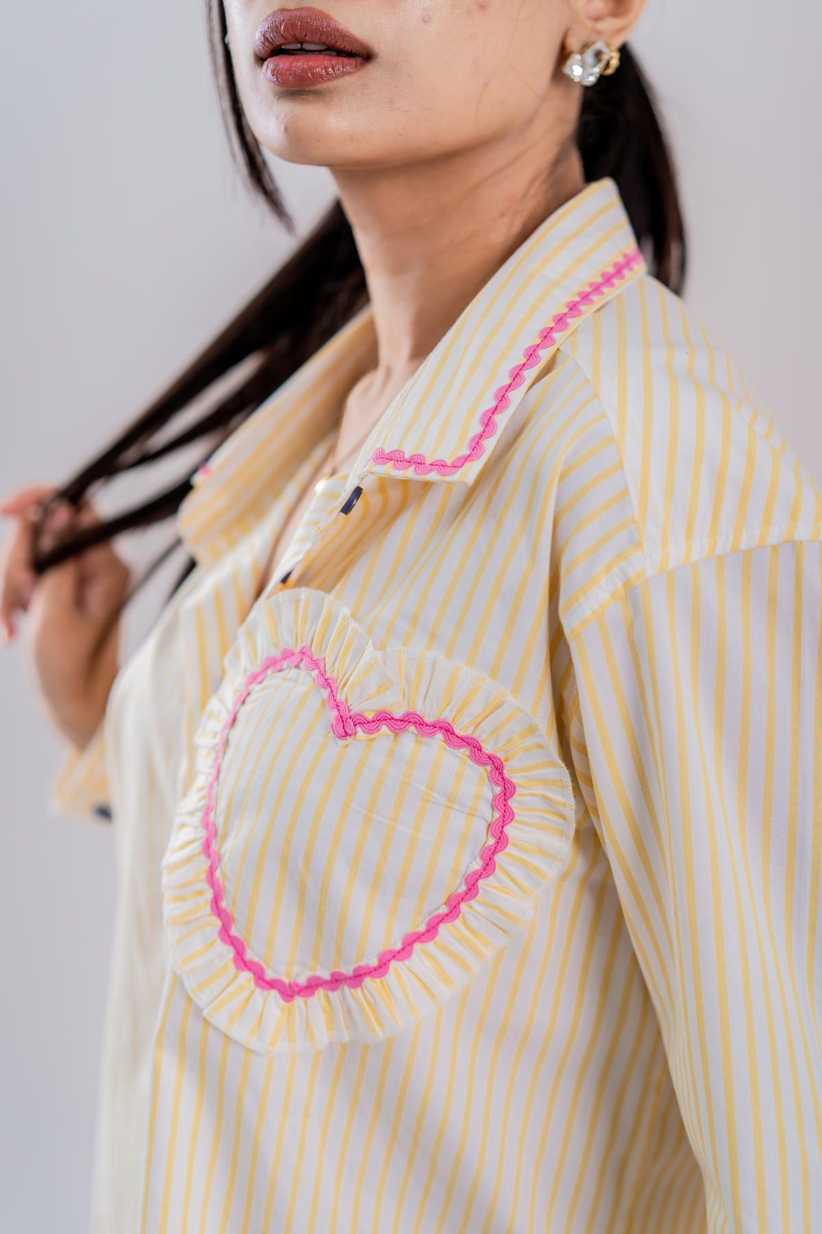Butter & Blush Sweetheart Striped Shirt