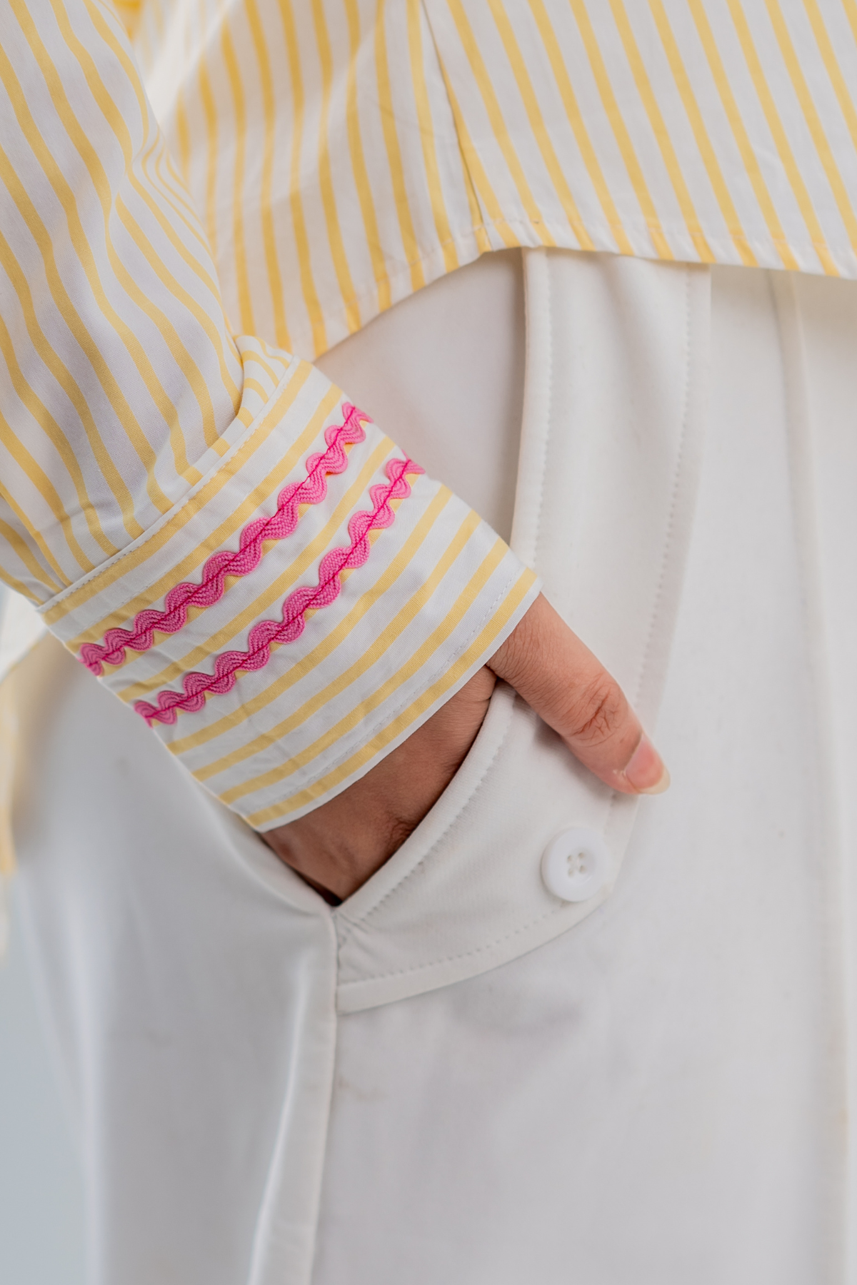 Butter & Blush Sweetheart Striped Shirt