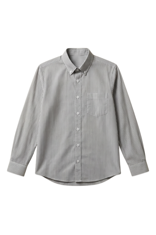 AirLight Button-down Shirts – Grey Striped