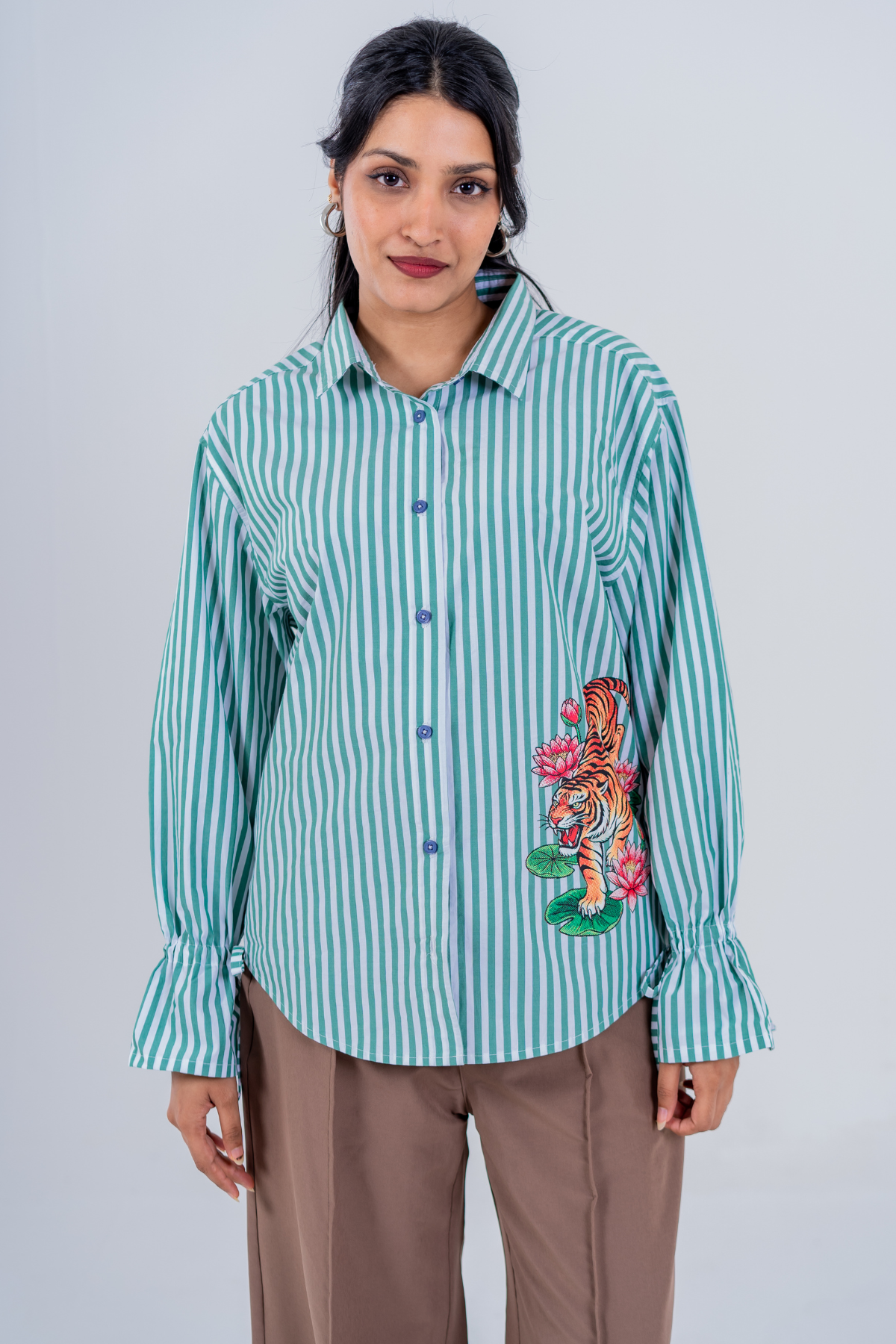 The Lotus Tiger Striped Shirt