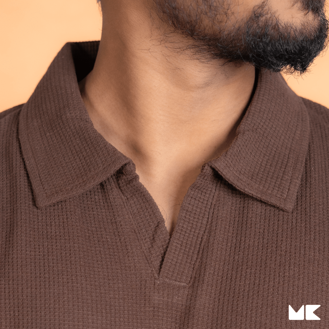 Waffle Fabric Polo T-Shirts for Men and Women | Unisex | Stylish and Comfortable | Mad Koffee Fashion Upgrade your wardrobe with our unisex waffle fabric polo t-shirts. Made from premium waffle-textured fabric, these polo tees offer a breathable fit and a sleek, versatile look, perfect for any casual or semi-formal setting.