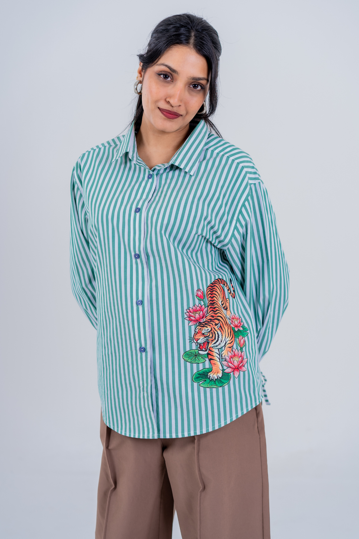 The Lotus Tiger Striped Shirt