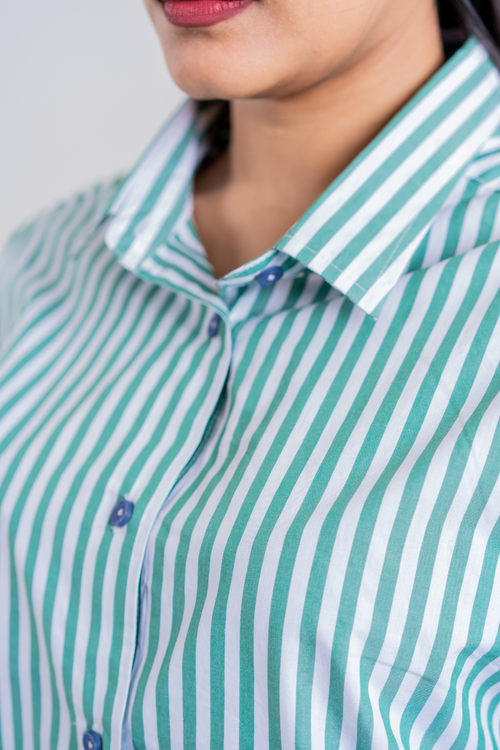 Load image 1 in gallery view. The Lotus Tiger Striped Shirt