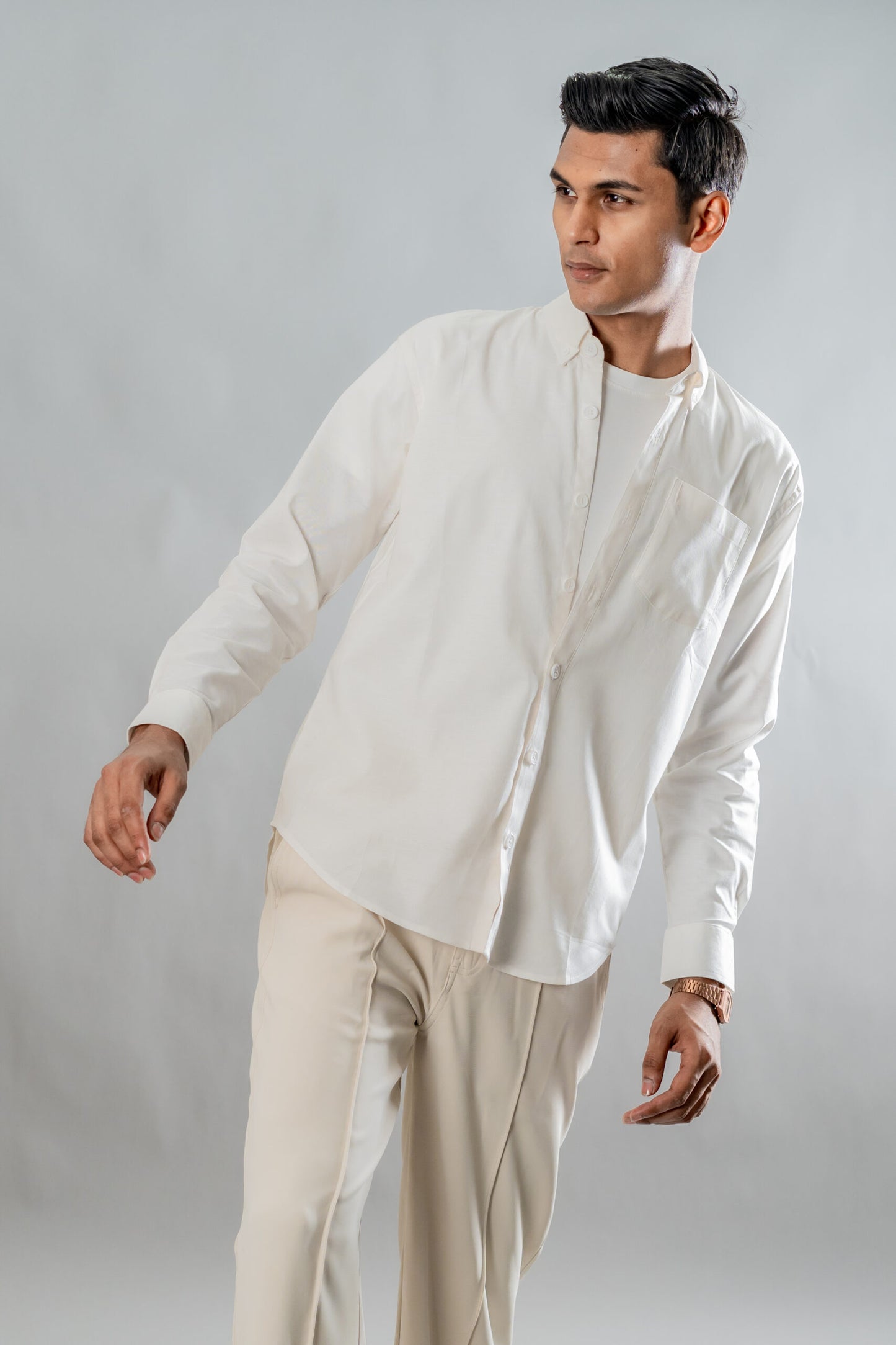 Button-Down Oxford Shirt – Storm White