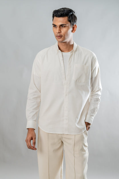 Button-Down Oxford Shirt – Storm White