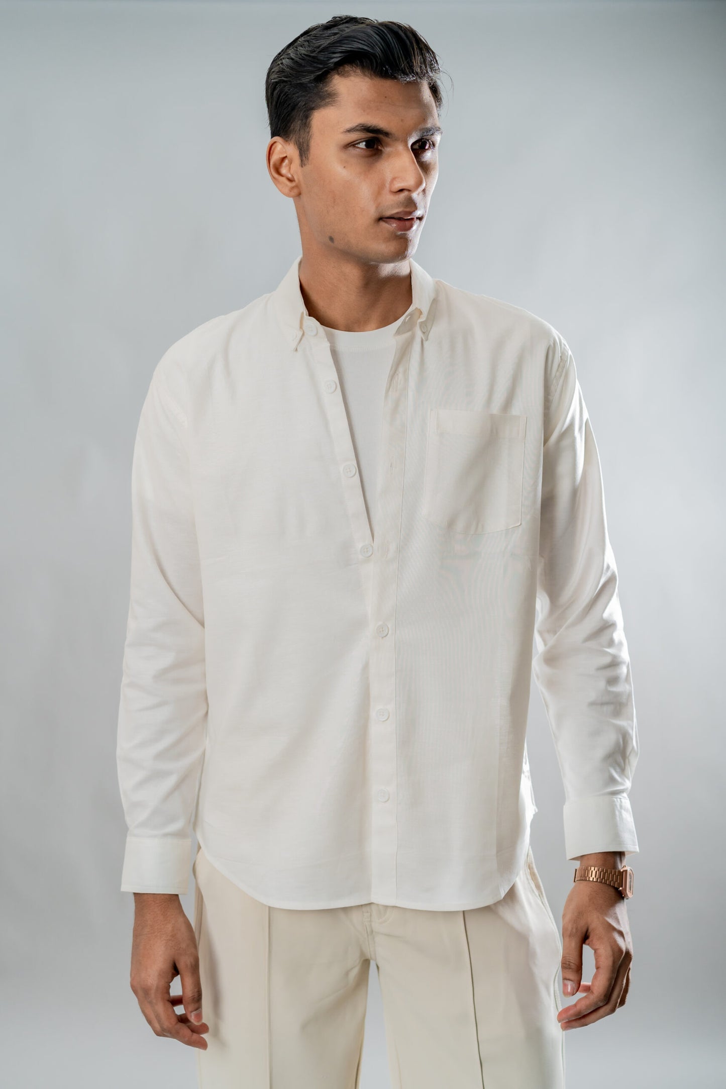 Button-Down Oxford Shirt – Storm White