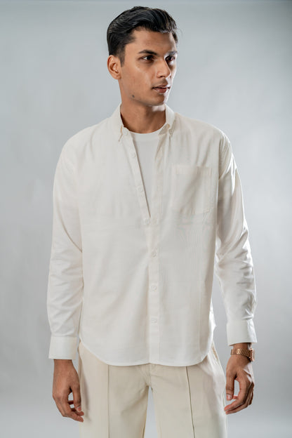 Button-Down Oxford Shirt – Storm White