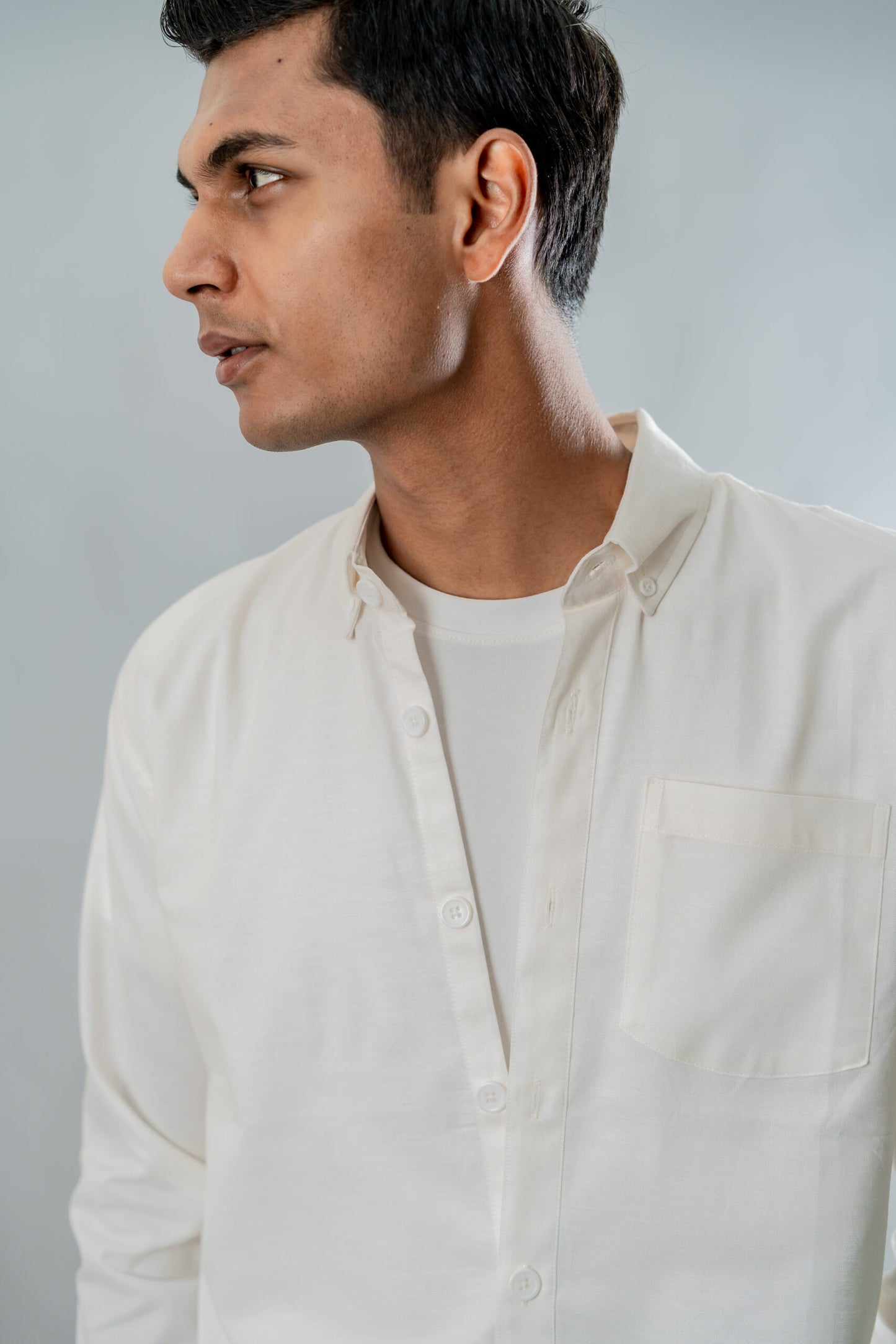 Button-Down Oxford Shirt – Storm White