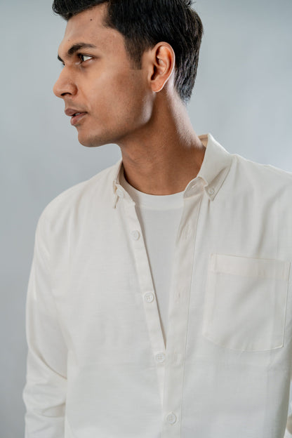 Button-Down Oxford Shirt – Storm White