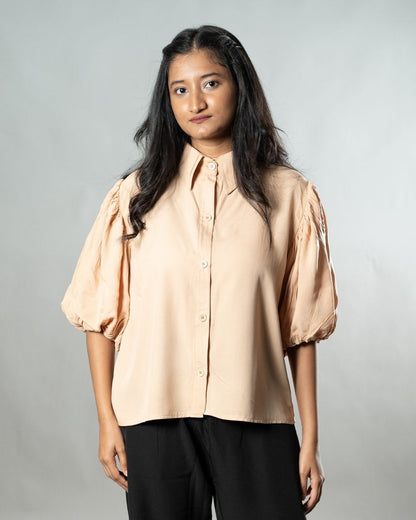 Airy Drapes Shirt Top for Women – Sunset