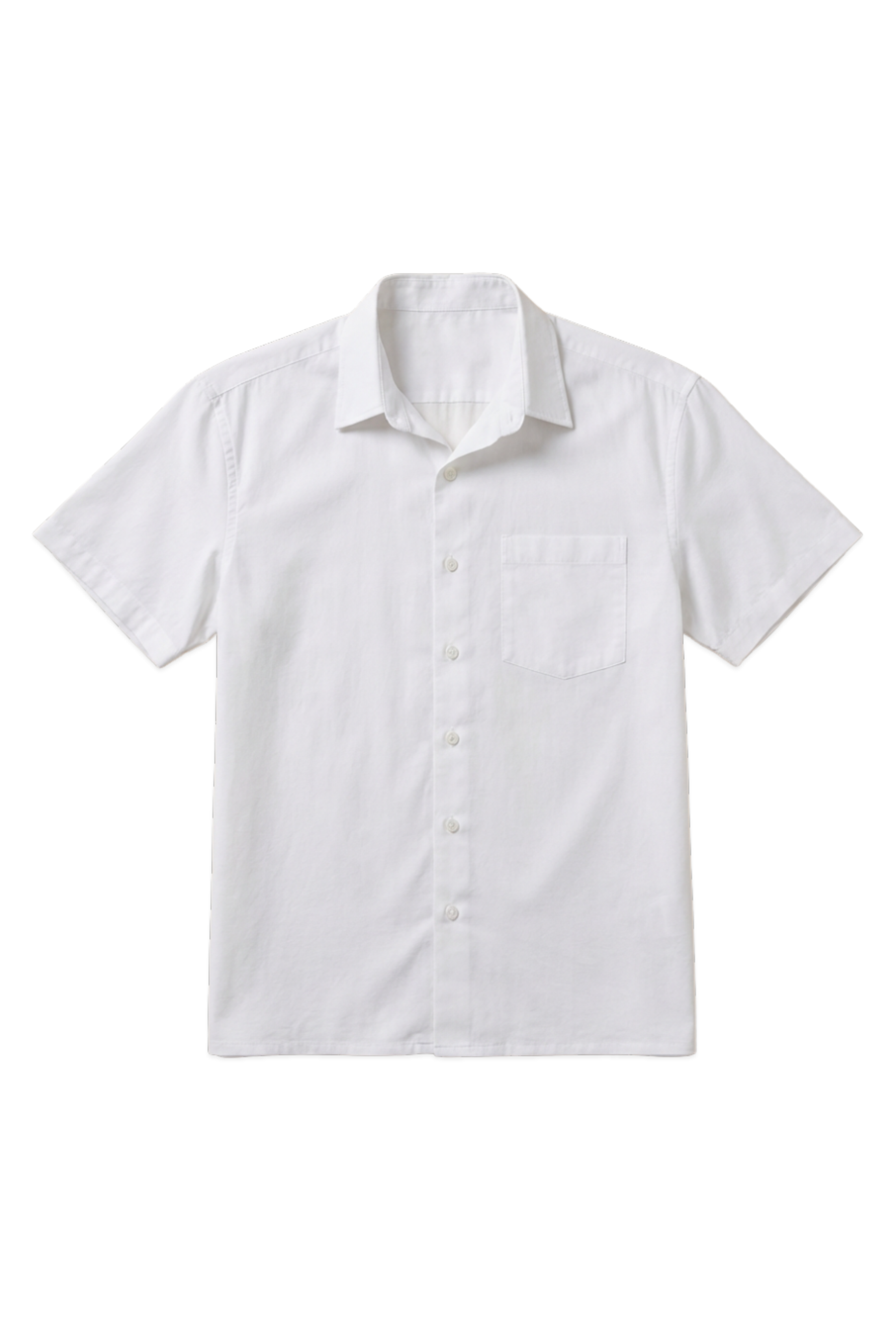 Linen Box Fit Oversized Half Sleeve Shirt — White