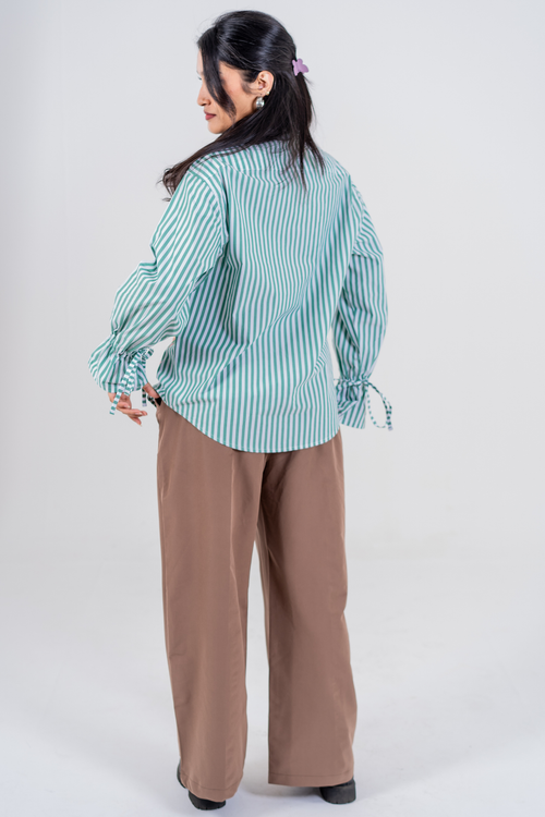Load image 1 in gallery view. The Lotus Tiger Striped Shirt