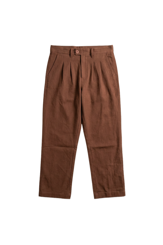 Linen Relaxed Fit Pant – Chocolate Brown