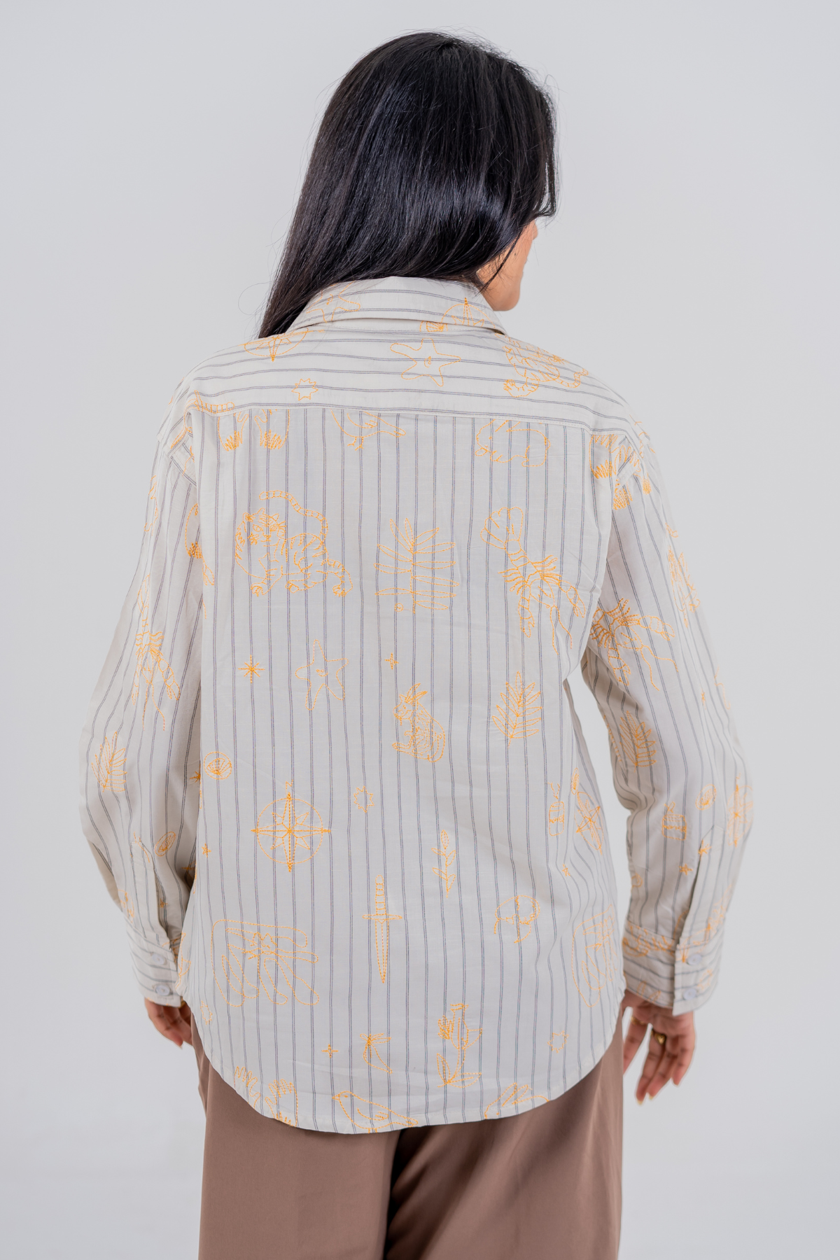 The Cartographer Embroidered Striped Shirt