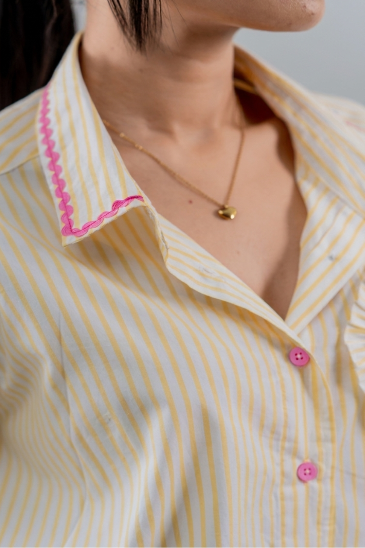 Butter & Blush Sweetheart Striped Shirt