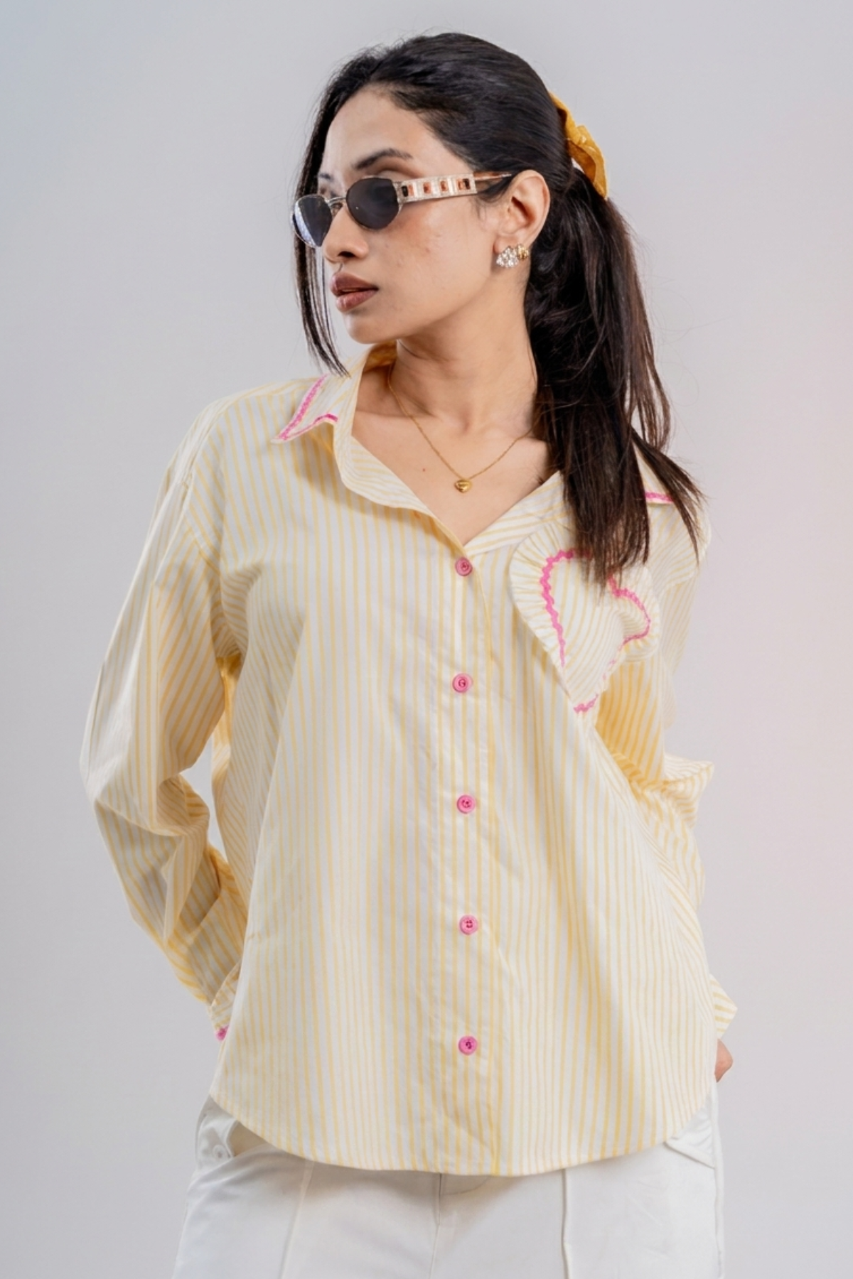 Butter & Blush Sweetheart Striped Shirt