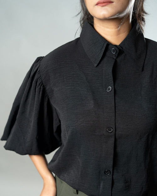 Load image 1 in gallery view. Airy Drapes Shirt Top for Women – Eclipse