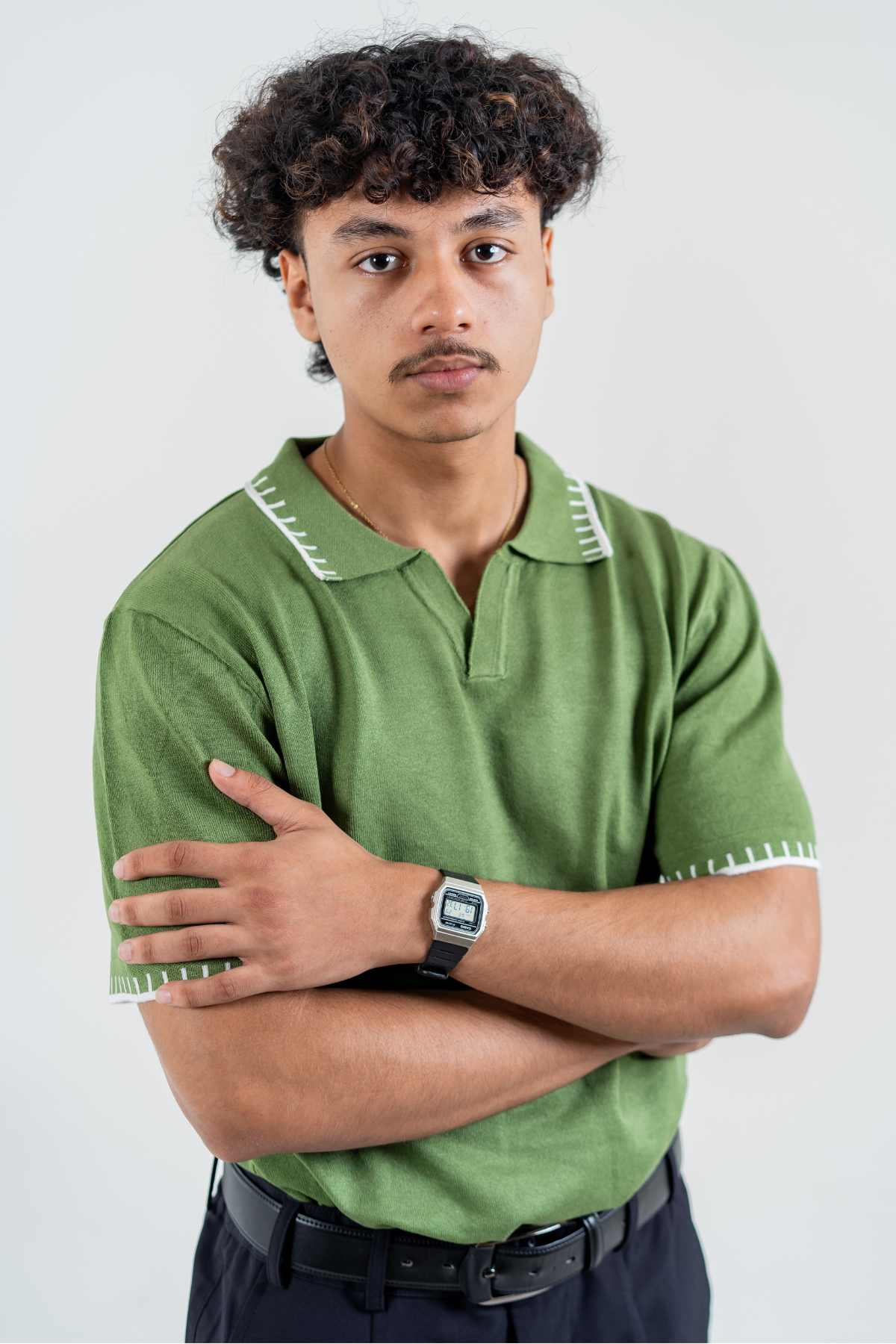 Men’s Knit Polo - Moss Green
