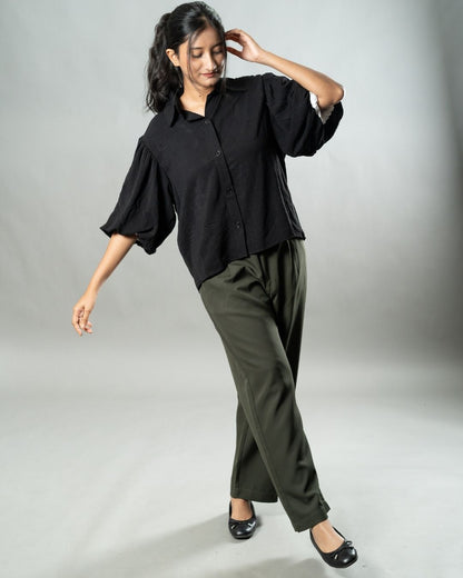 Airy Drapes Shirt Top for Women – Eclipse