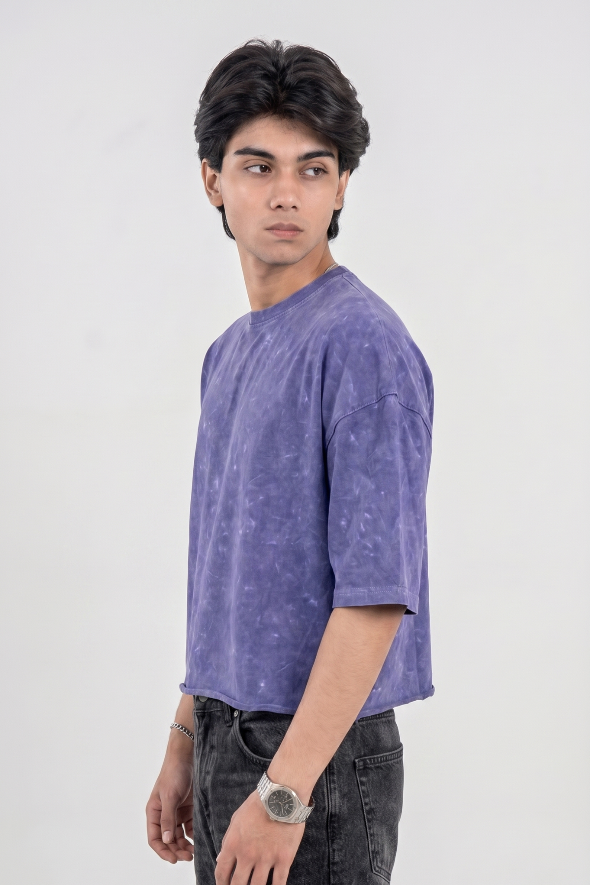 Men’s Full Pour Acid Wash Tee – Indigo Brew