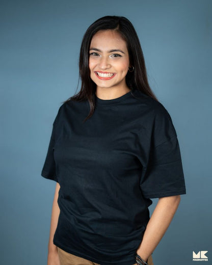 Oversized Drop Shoulder T-Shirt – Black