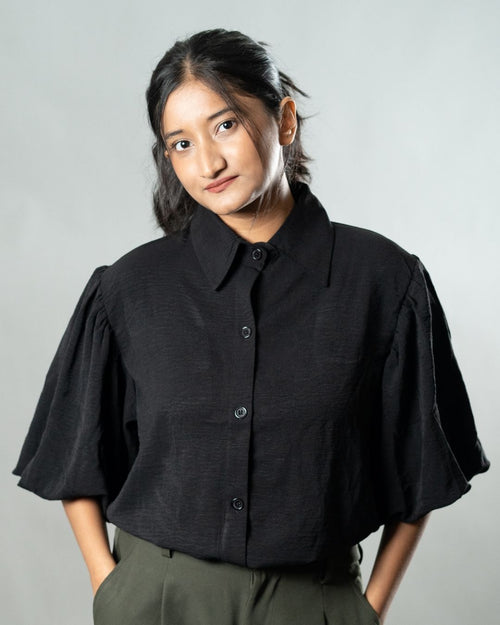 Load image 1 in gallery view. Airy Drapes Shirt Top for Women – Eclipse