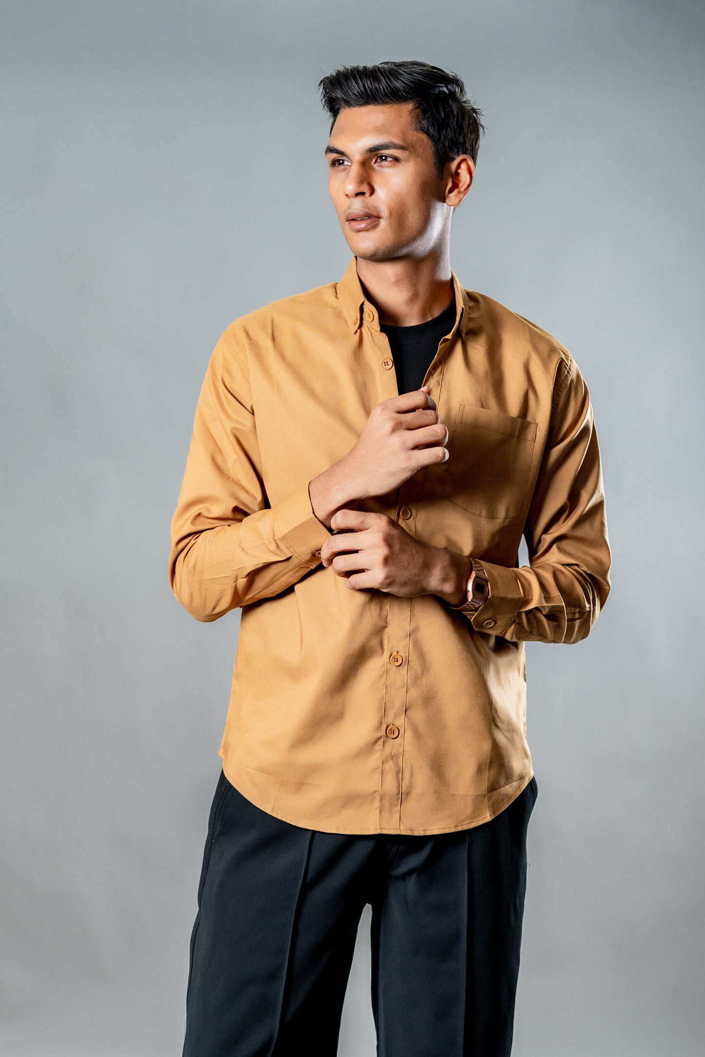 Button-Down Oxford Shirt – Mocha Dust