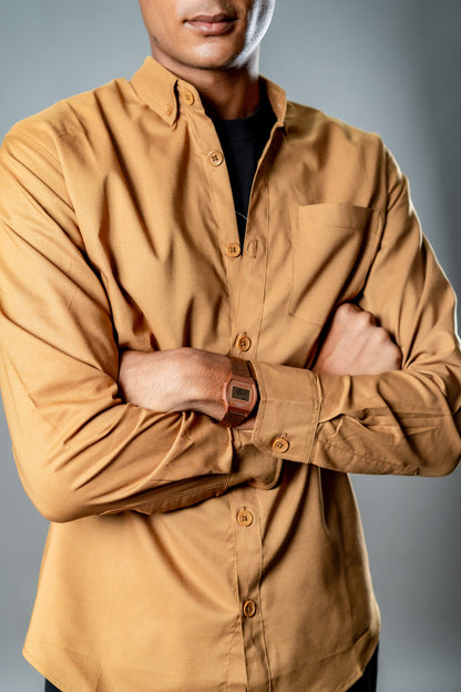 Button-Down Oxford Shirt – Mocha Dust