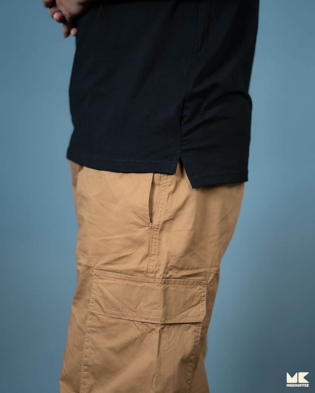 Solid Black Oversized Drop Shoulder T-Shirt for Men | Comfortable Cotton Fabric | Mad Koffee Fashion