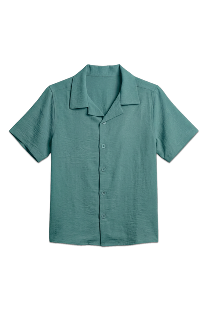 No Iron Cuban – Teal Blue