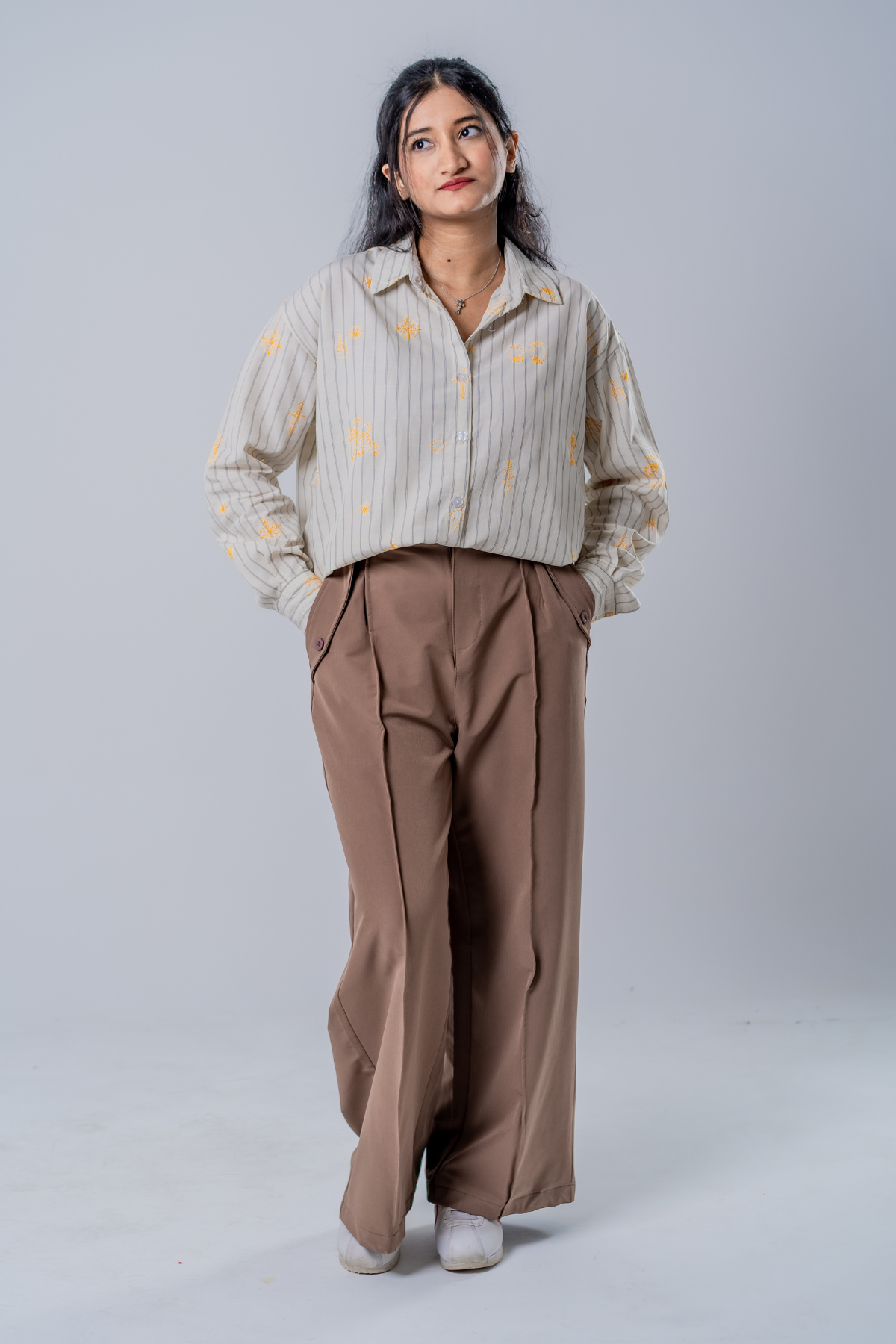 The Cartographer Embroidered Striped Shirt