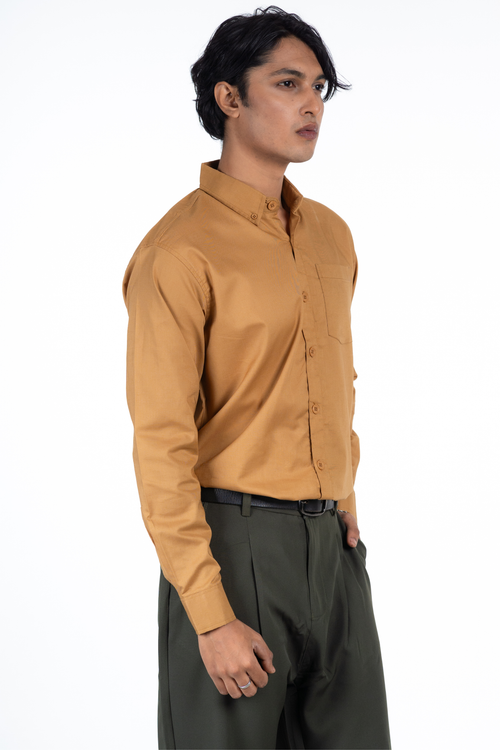 Load image 1 in gallery view. Button-Down Oxford Shirt – Mocha Dust