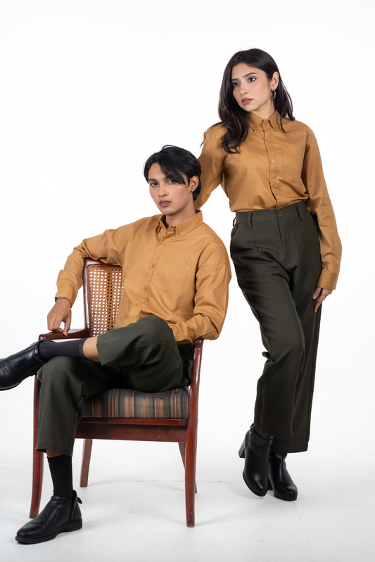 Button-Down Oxford Shirt – Mocha Dust