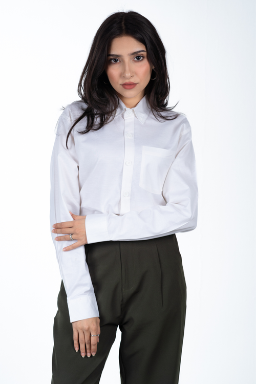 Load image 1 in gallery view. Button-Down Oxford Shirt – Storm White