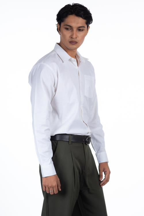 Load image 1 in gallery view. Button-Down Oxford Shirt – Storm White