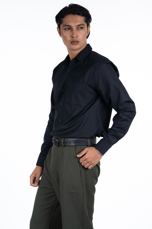 Load image 1 in gallery view. Button-Down Oxford Shirt – Carbon Black