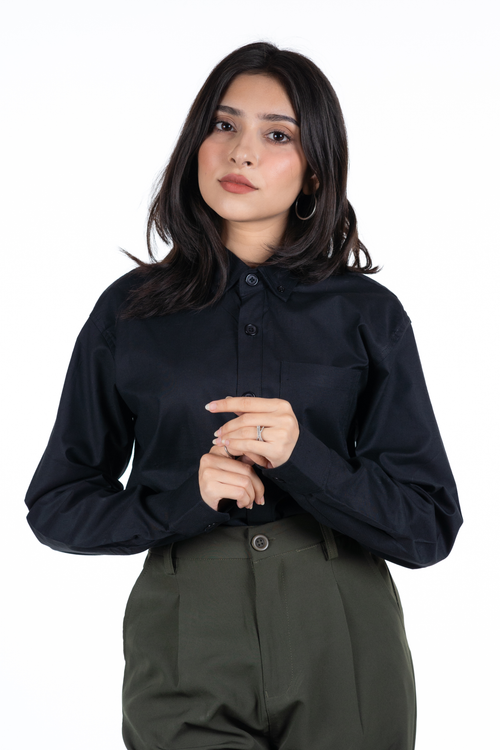 Load image 1 in gallery view. Button-Down Oxford Shirt – Carbon Black