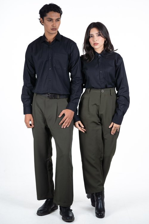 Load image 1 in gallery view. Button-Down Oxford Shirt – Carbon Black