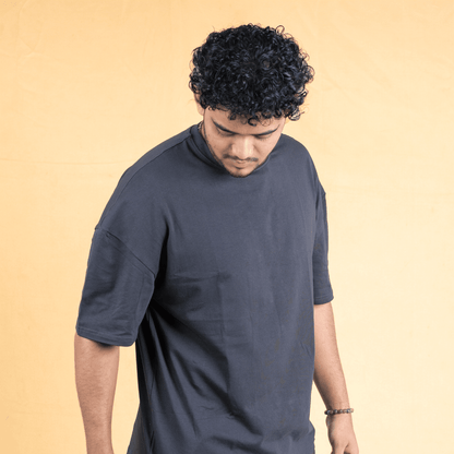 Oversized Drop Shoulder T-Shirt - Burnt Ash