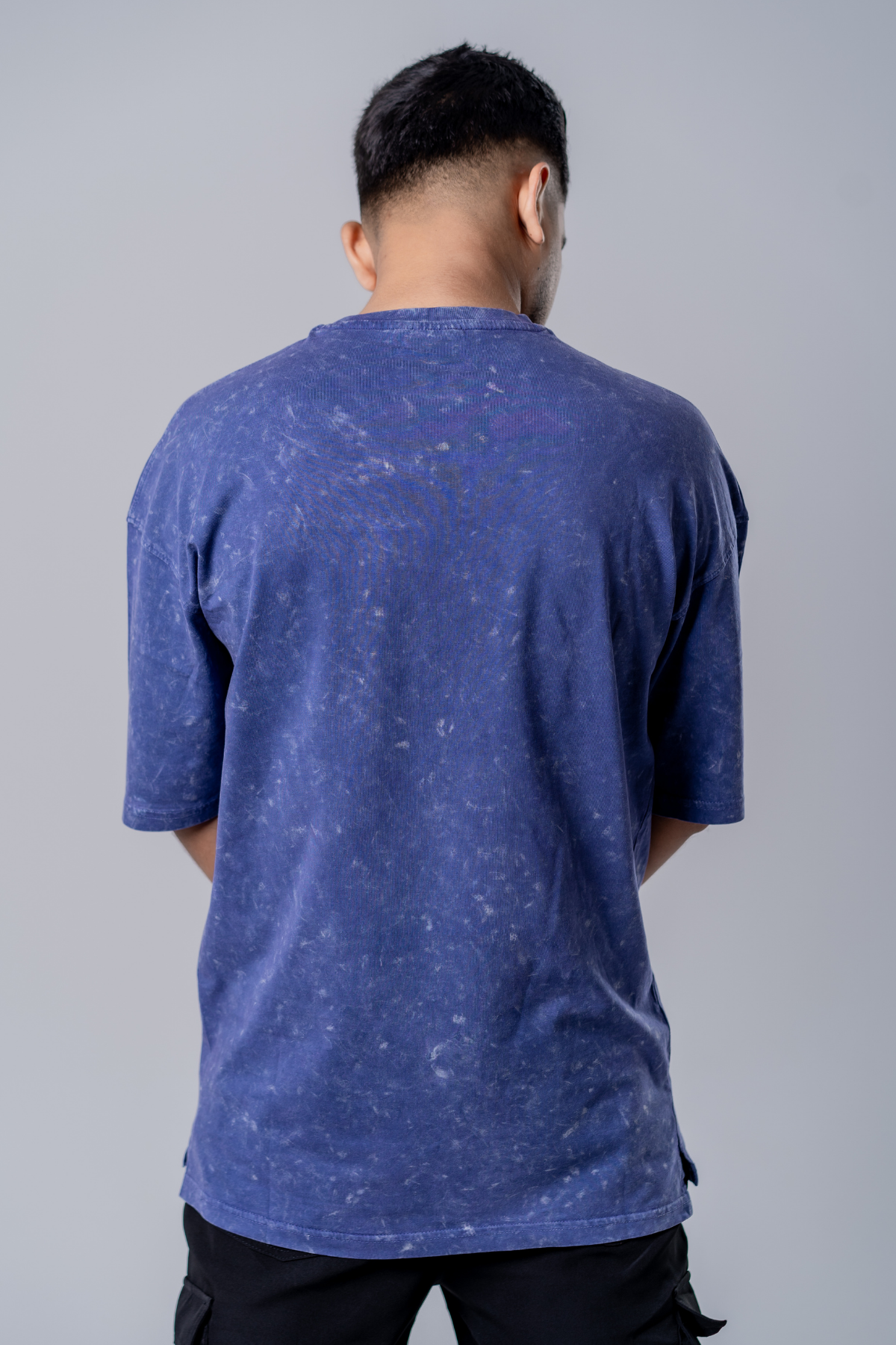 Faded-Acid Oversized Tee - Purple