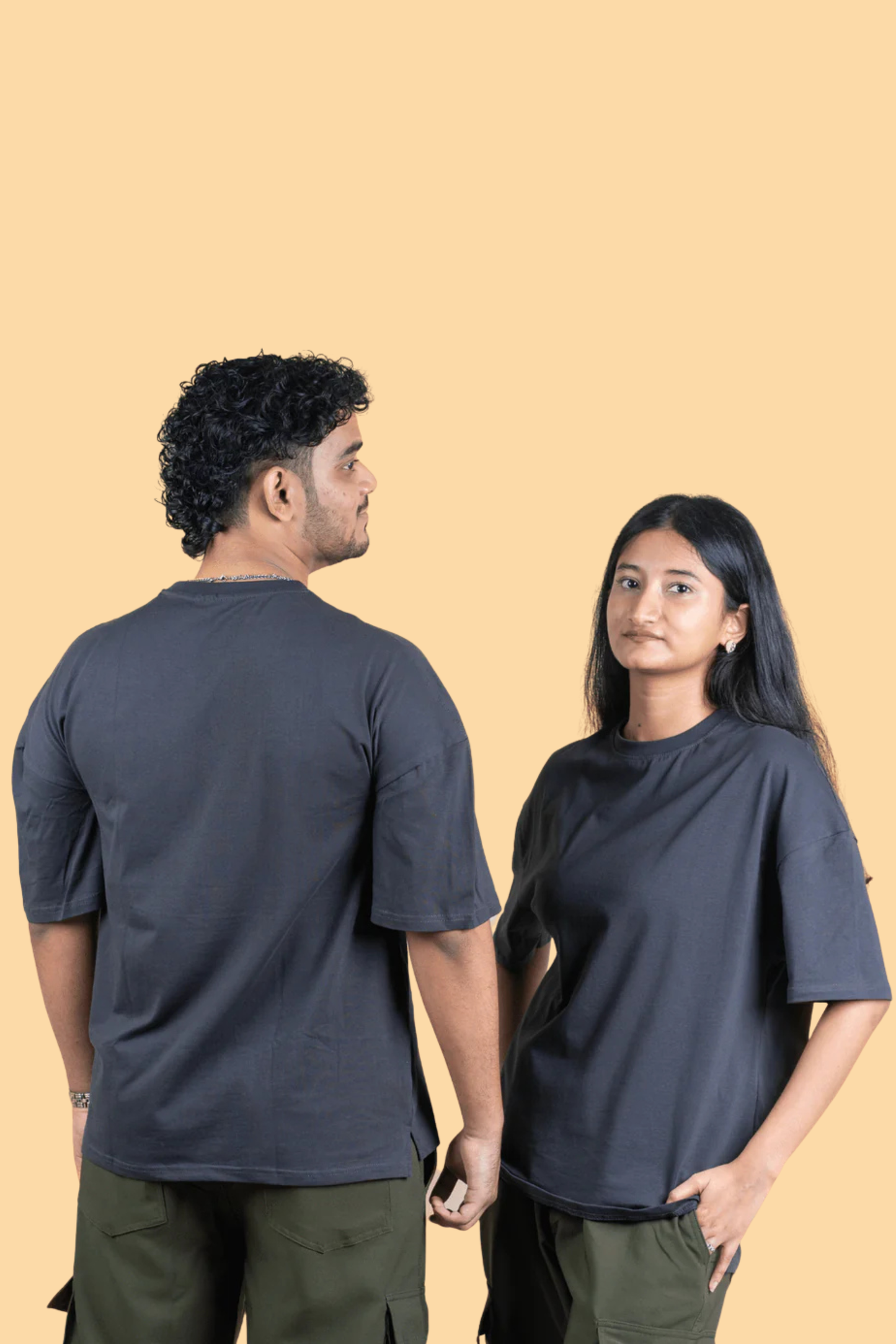 Oversized Drop Shoulder T-Shirt – Burnt Ash